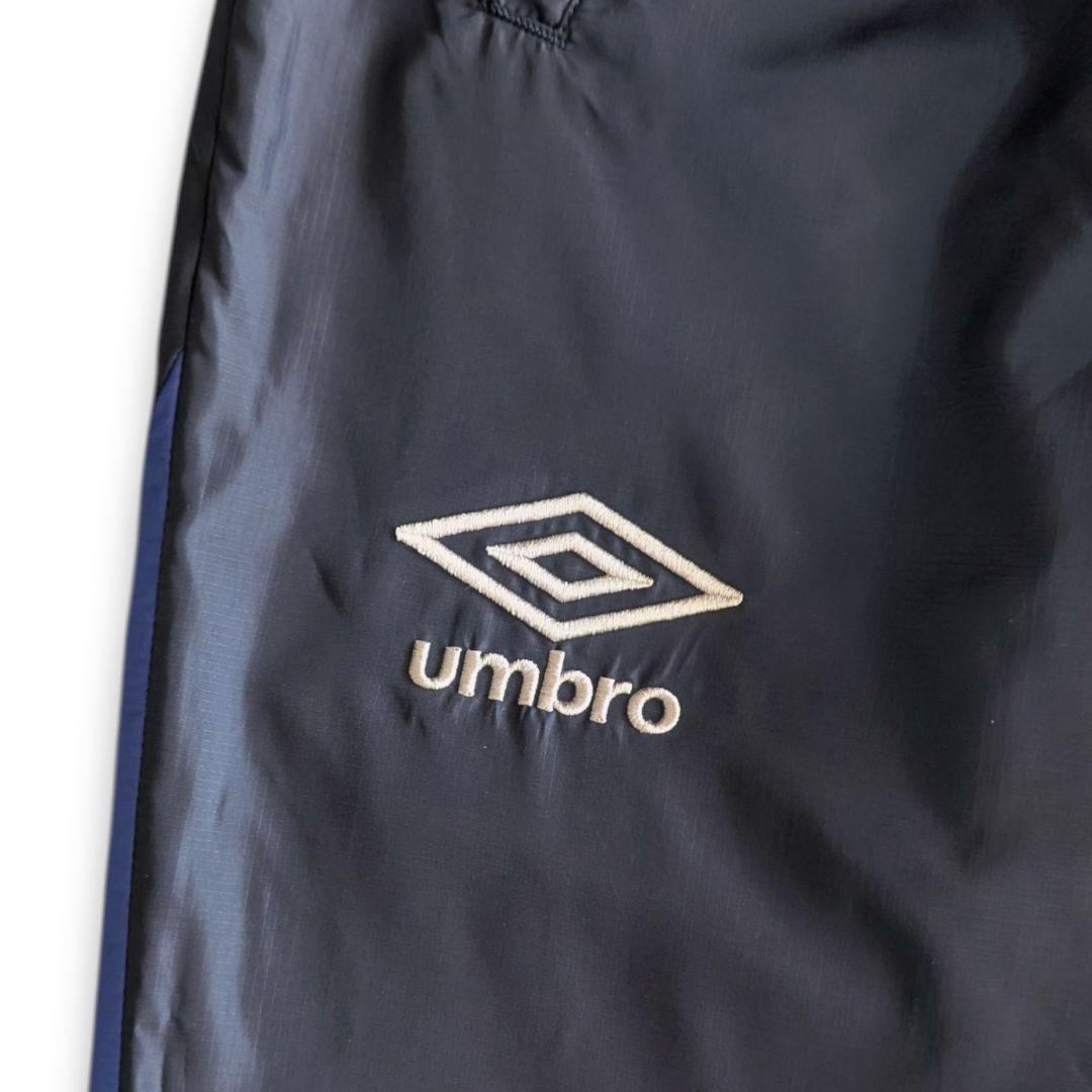 美品 アンブロ 裏起毛 ウィンドブレーカー セットアップ M ネイビー