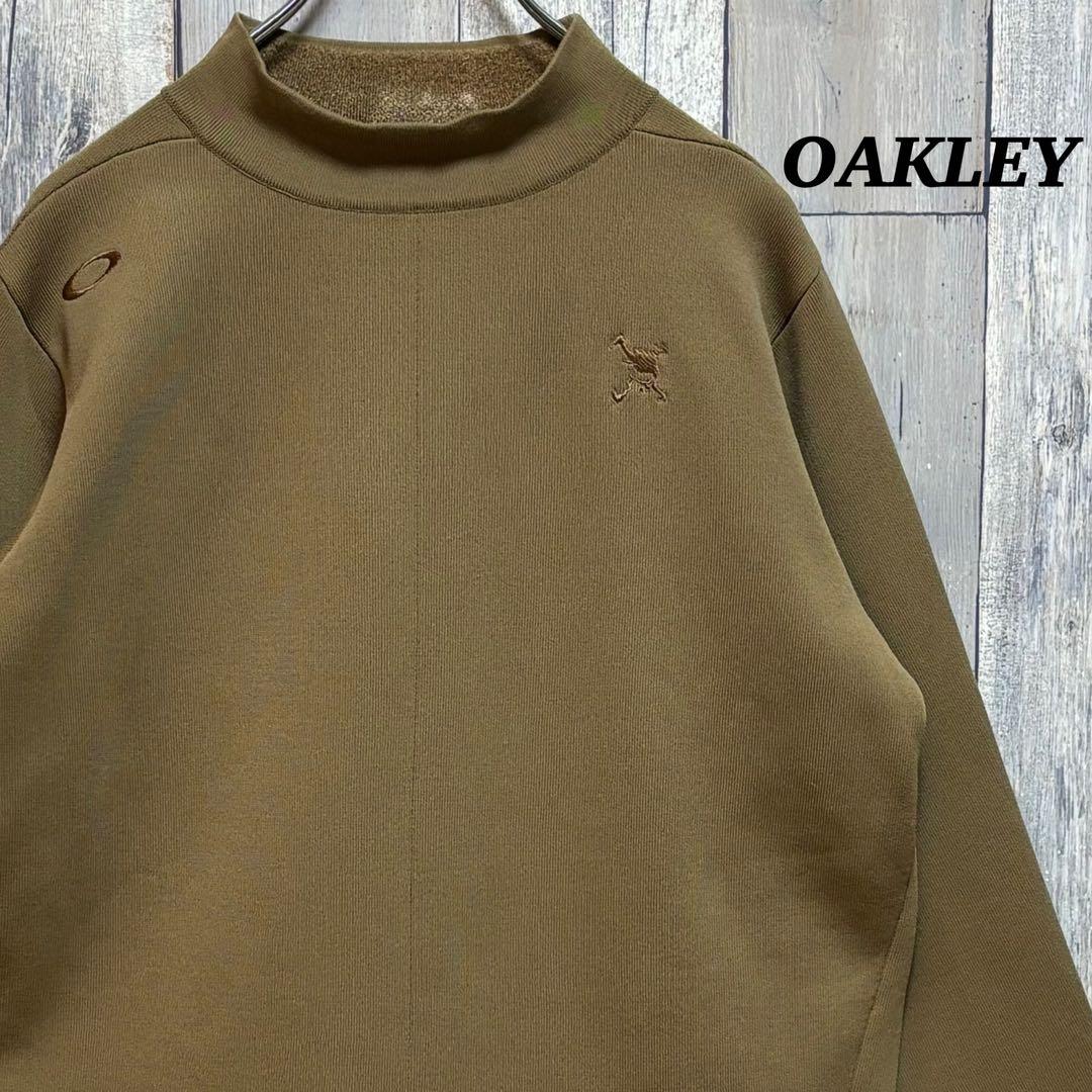 オークリー　OAKLEY クルーネック　セーター　スカル　刺繍ロゴ　裏起毛