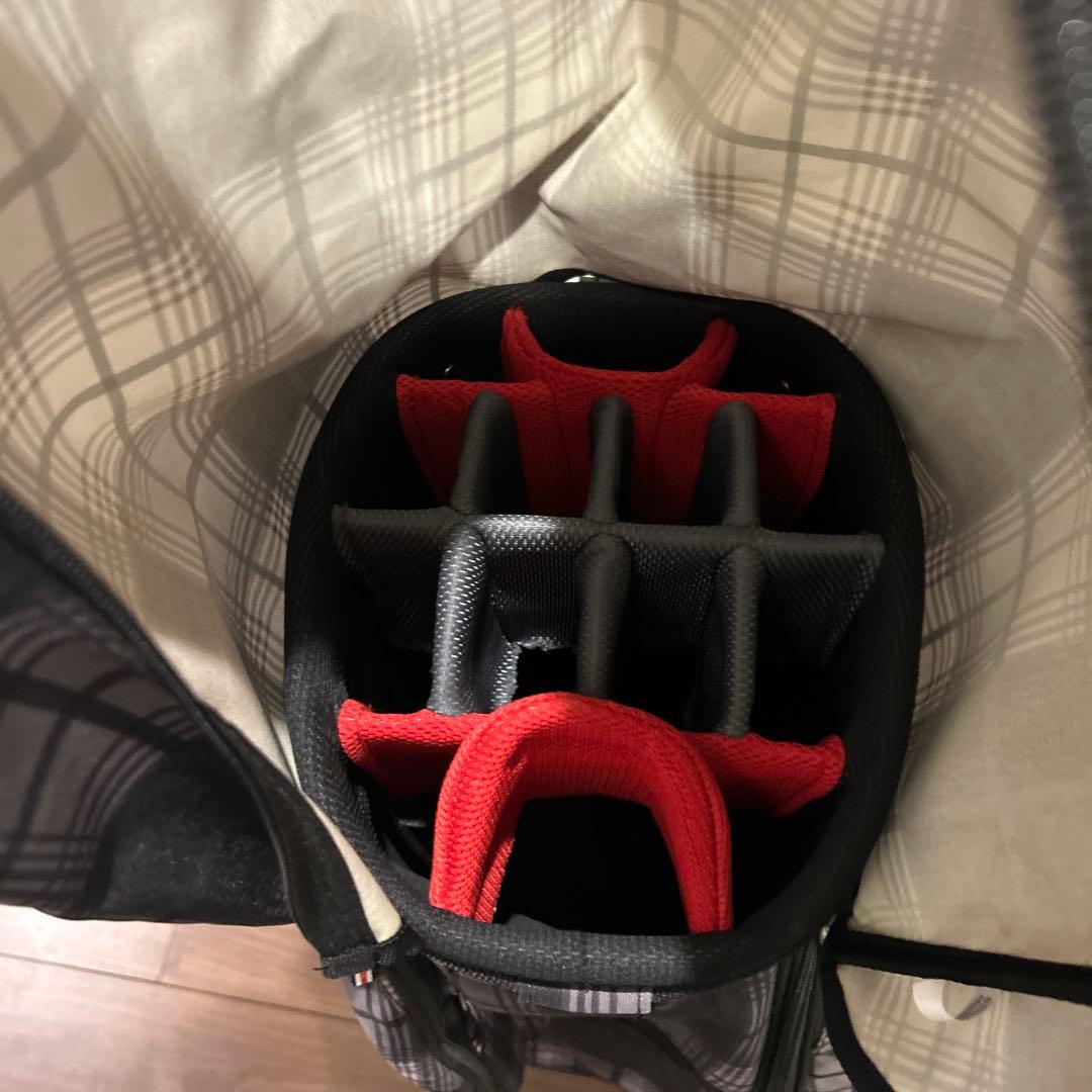 【美品】NIKE ナイキ キャディバッグ チェック柄　14分割