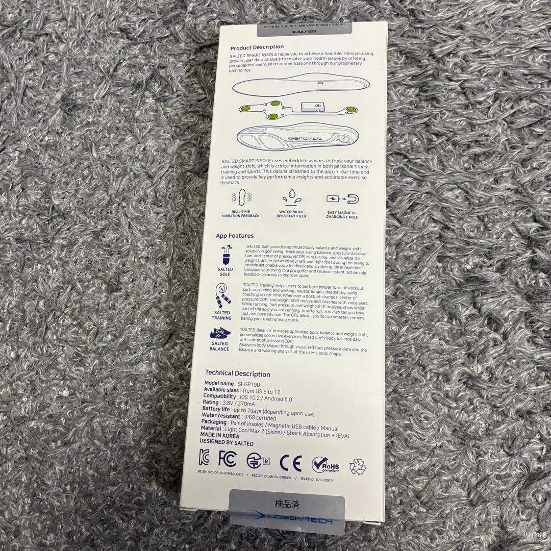 【未使用】SALTED スマートインソール S 足圧計 Bluetooth 防水