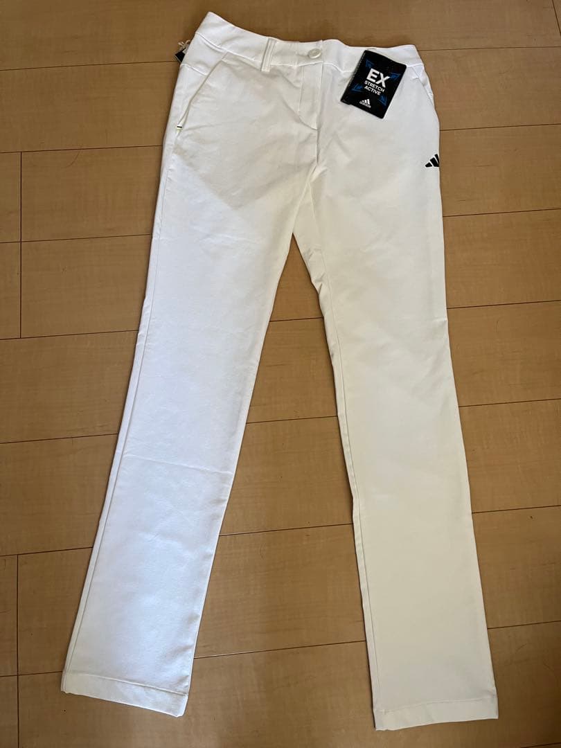 新品　アディダス　ゴルフ　L 白　ストレッチ　撥水