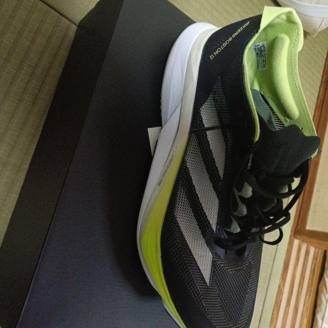 adidas ボストン12　28.0cm 黒/黄緑