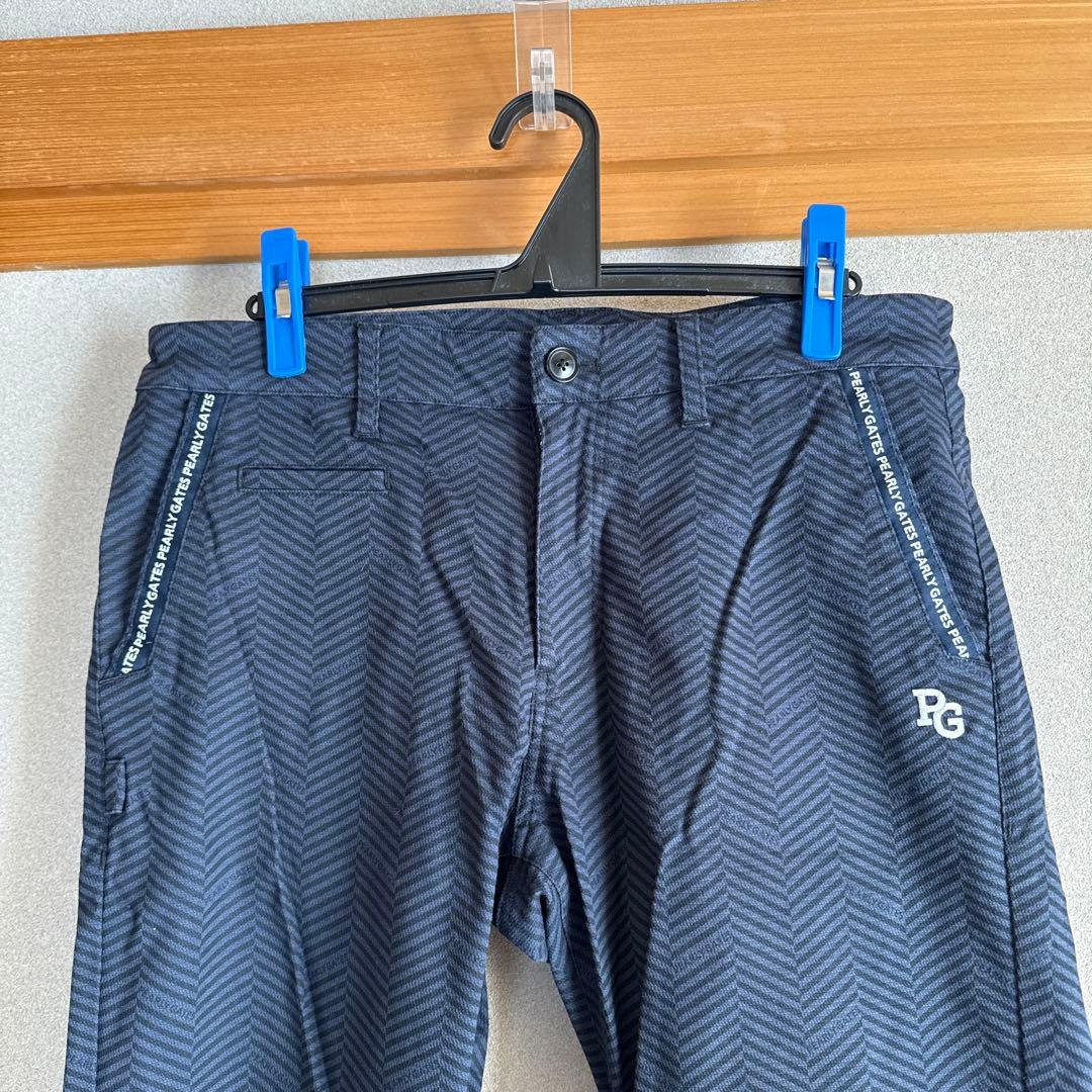 PG PEARLYGATESヘリンボーン パンツ ネイビー