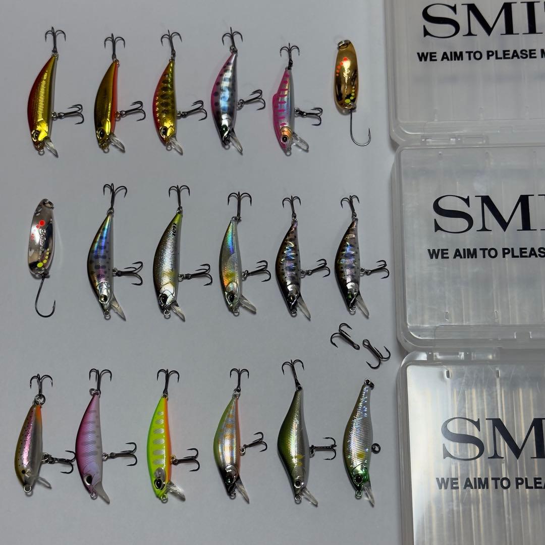 ネイティブトラウト 渓流ルアー18個 DUO SMITH ケース3個