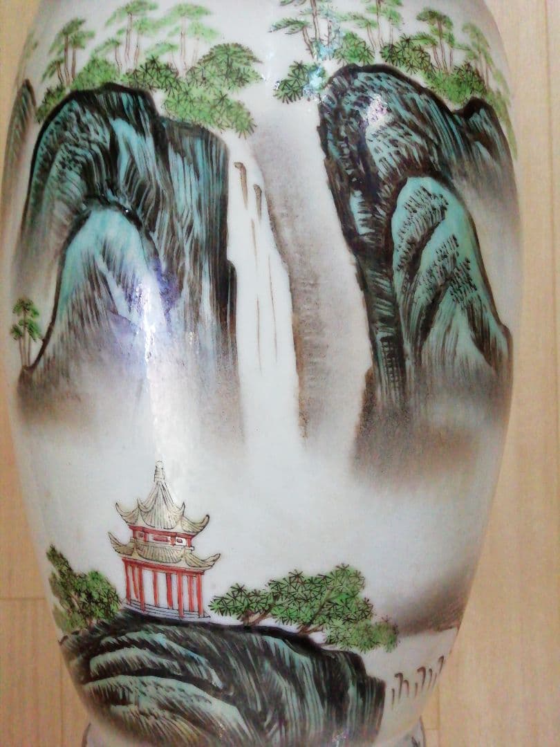壺　大型花器　中国景徳鎮　李白