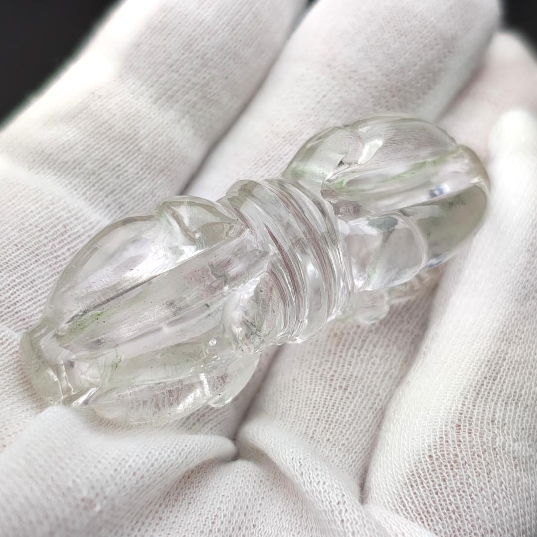 ネパール ヒマラヤ水晶製 金剛杵 バジュラー 空海と密教美術 No,9