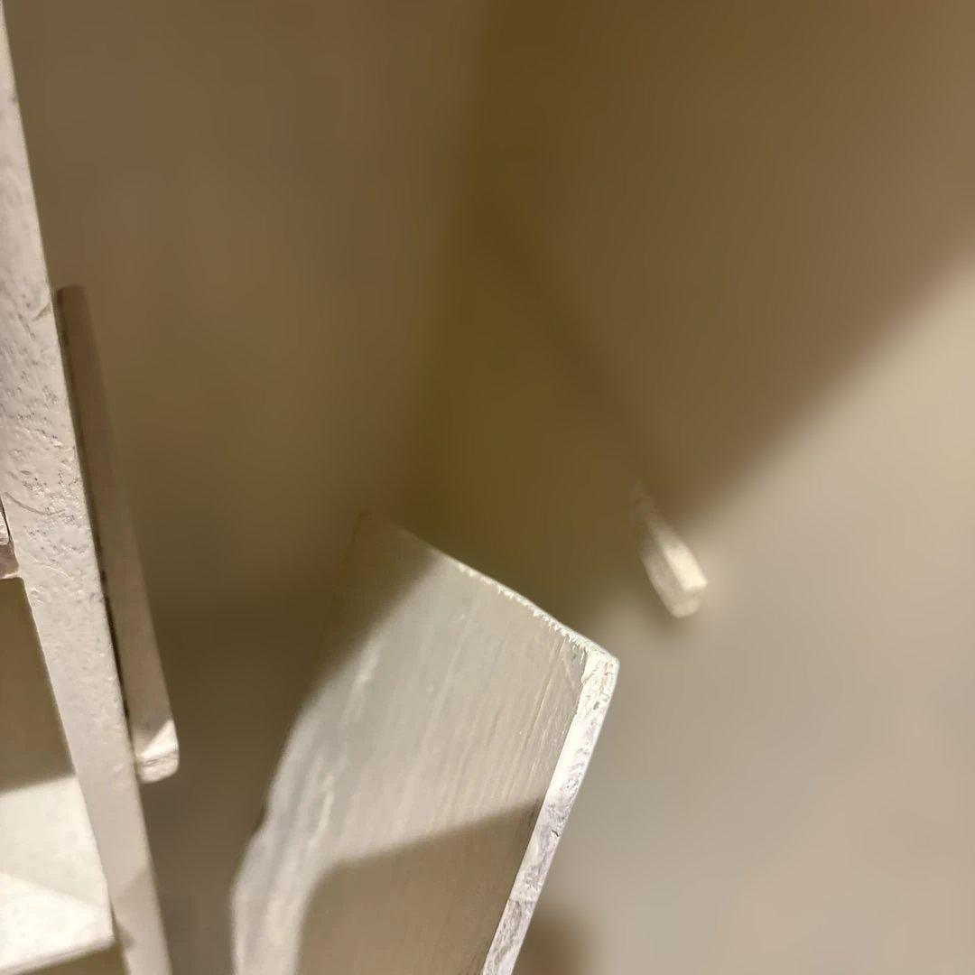 木製棚　古家具　古物　リメイク済み　店舗什器　クリーム色