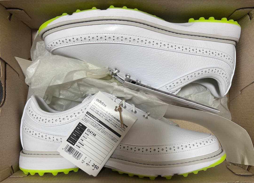 25cm adidas Golf MC80 ゴルフシューズ ID4748 白