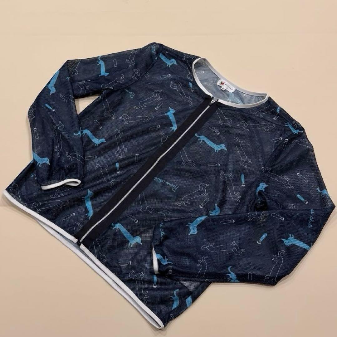 美品✨PICONE CLUB ダックス柄メッシュ速乾ブルゾン ゴルフ 春夏 Ⅱ