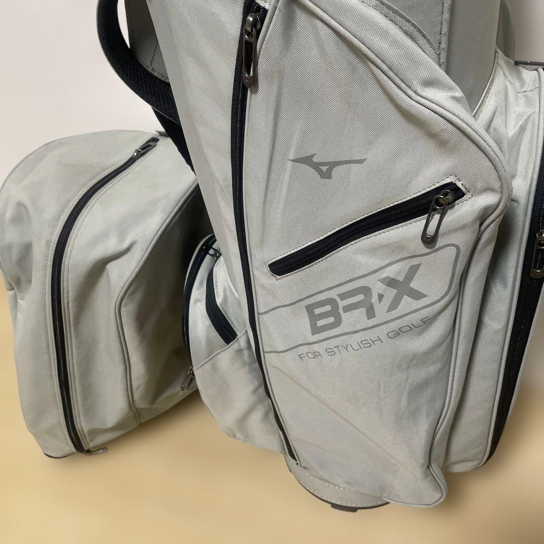 Mizuno BRX キャディバッグ グレー フード付き