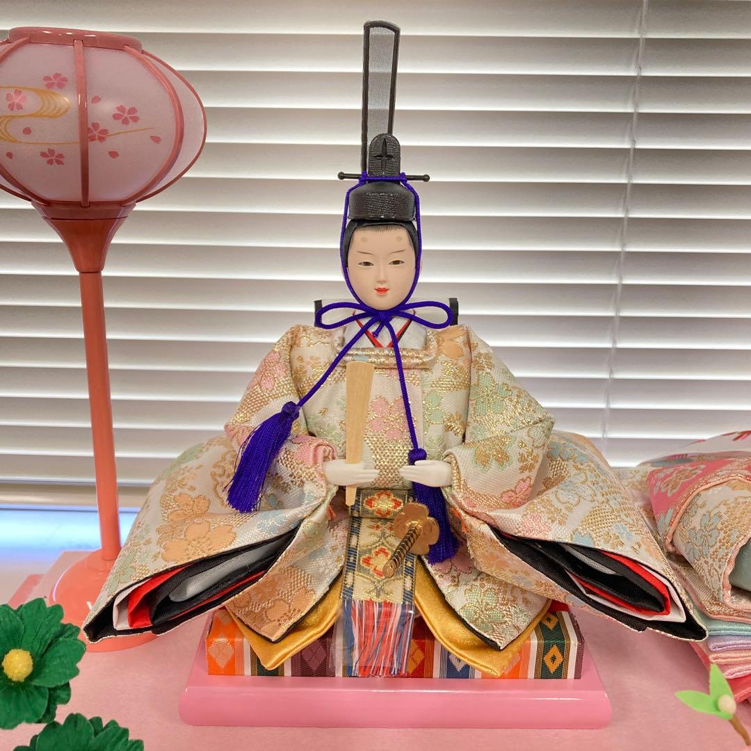 アクリルケース かわいい 雛人形 ピンク フォトフレーム付き