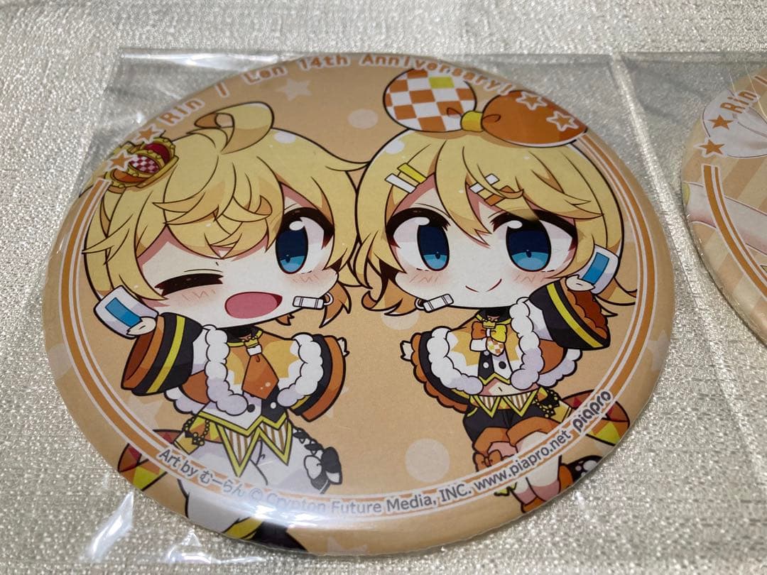よみうりランド2022 150mm缶バッジ　鏡音リン・レン　14th