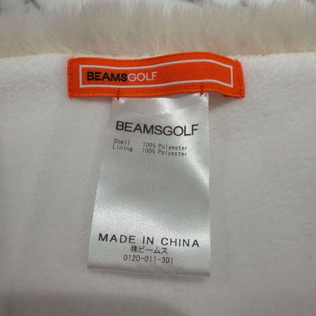 【BEAMS GOLF】フェイクファー ネックウォーマー オフホワイト