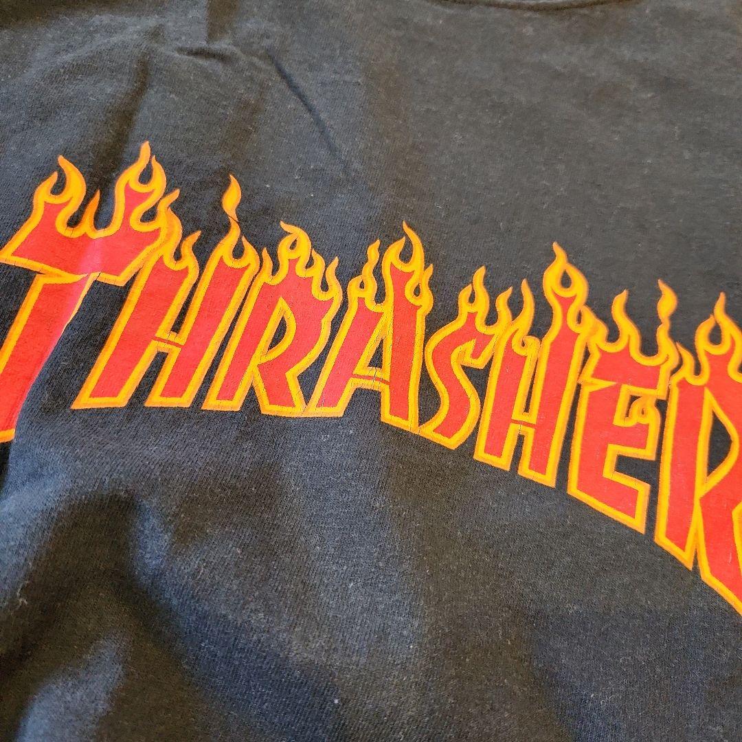 【早い者勝ち❗】⑪ ★THRASHER 炎ロゴ Tシャツ 黒
