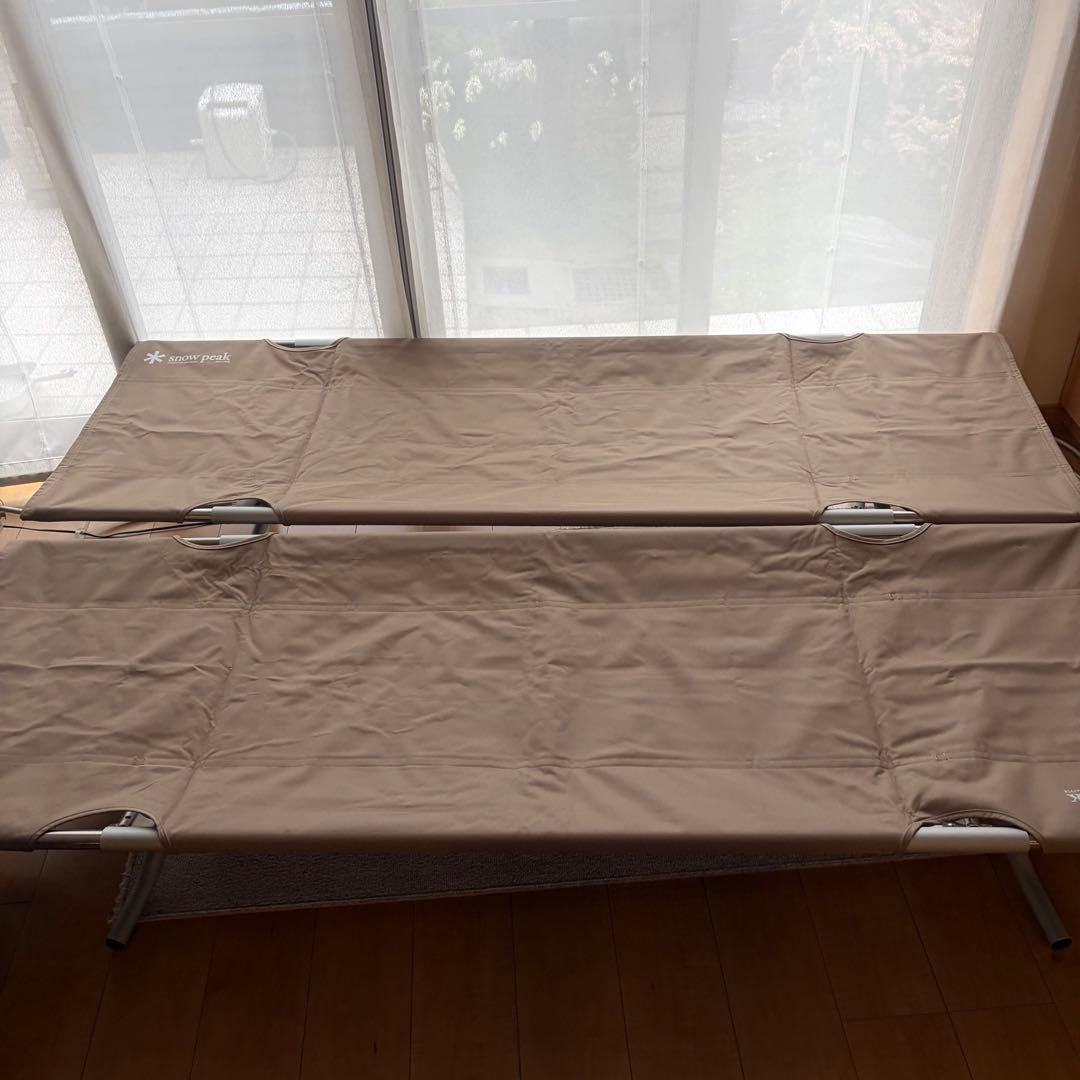 【美品/2脚セット】スノーピーク ハイテンションコット 床面保護カバー付