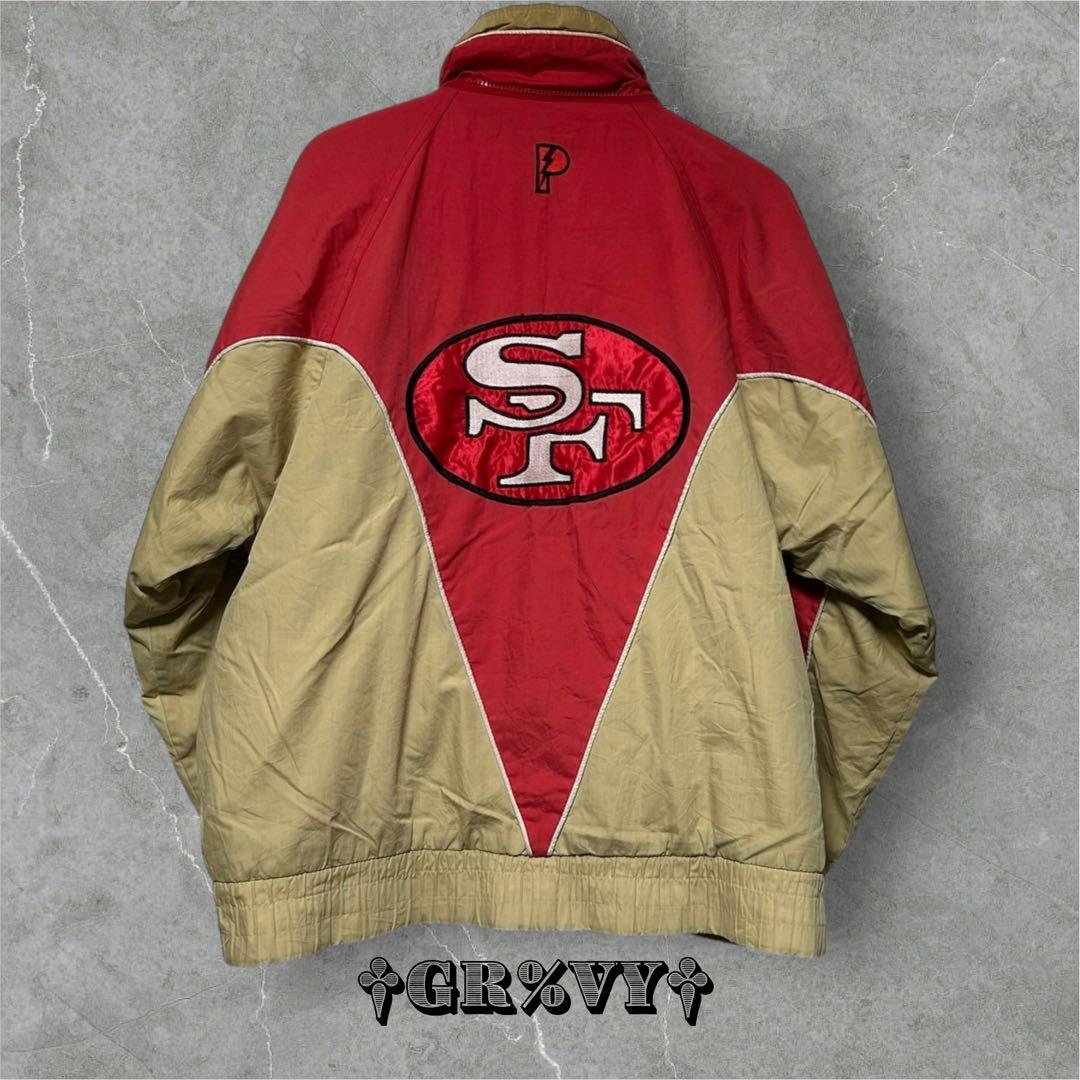 90svintageProprayerNFLSF49ERS中綿ジャケットブルゾン