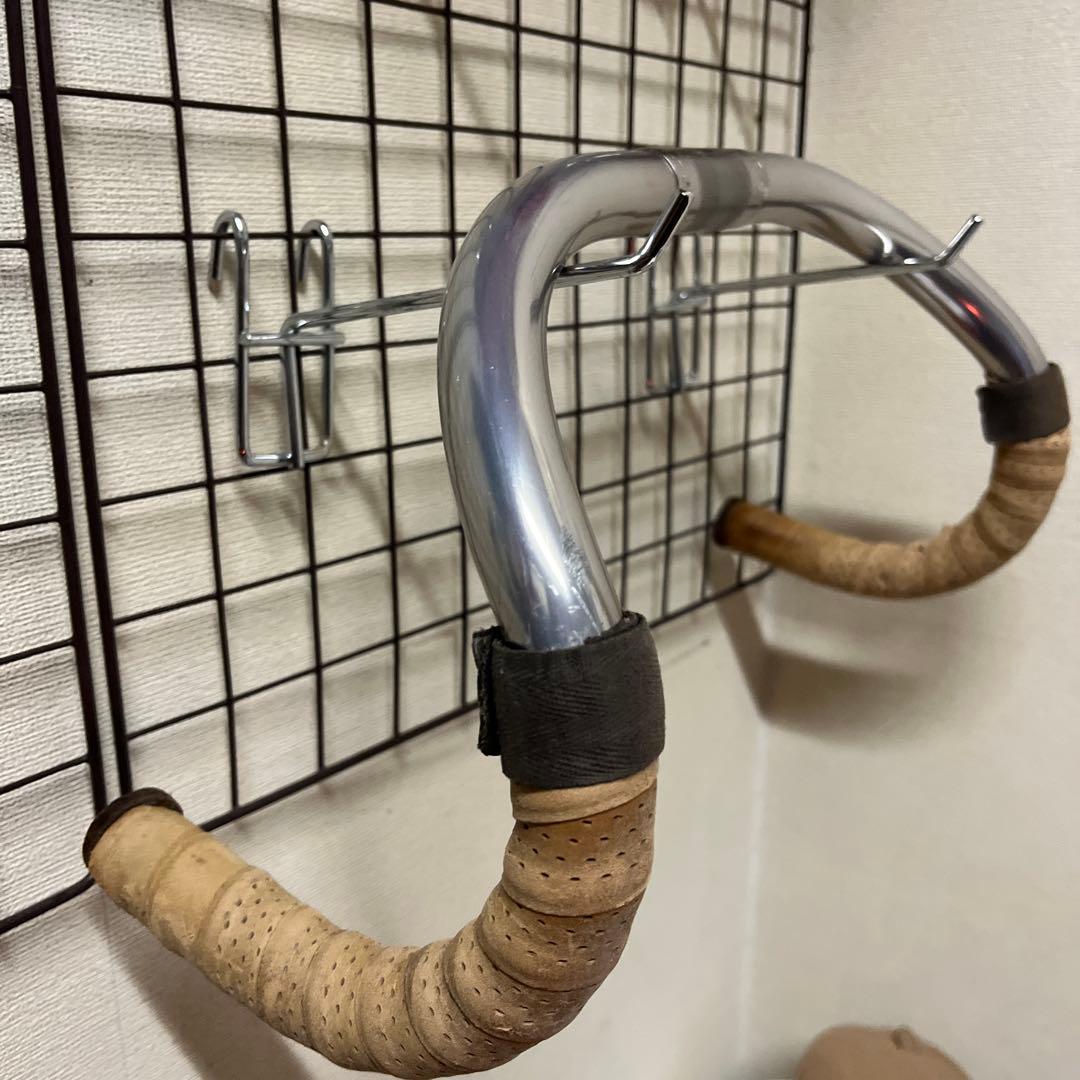 NITTO b123aaドロップハンドル(Gray)ブルーラグ別注 360mm