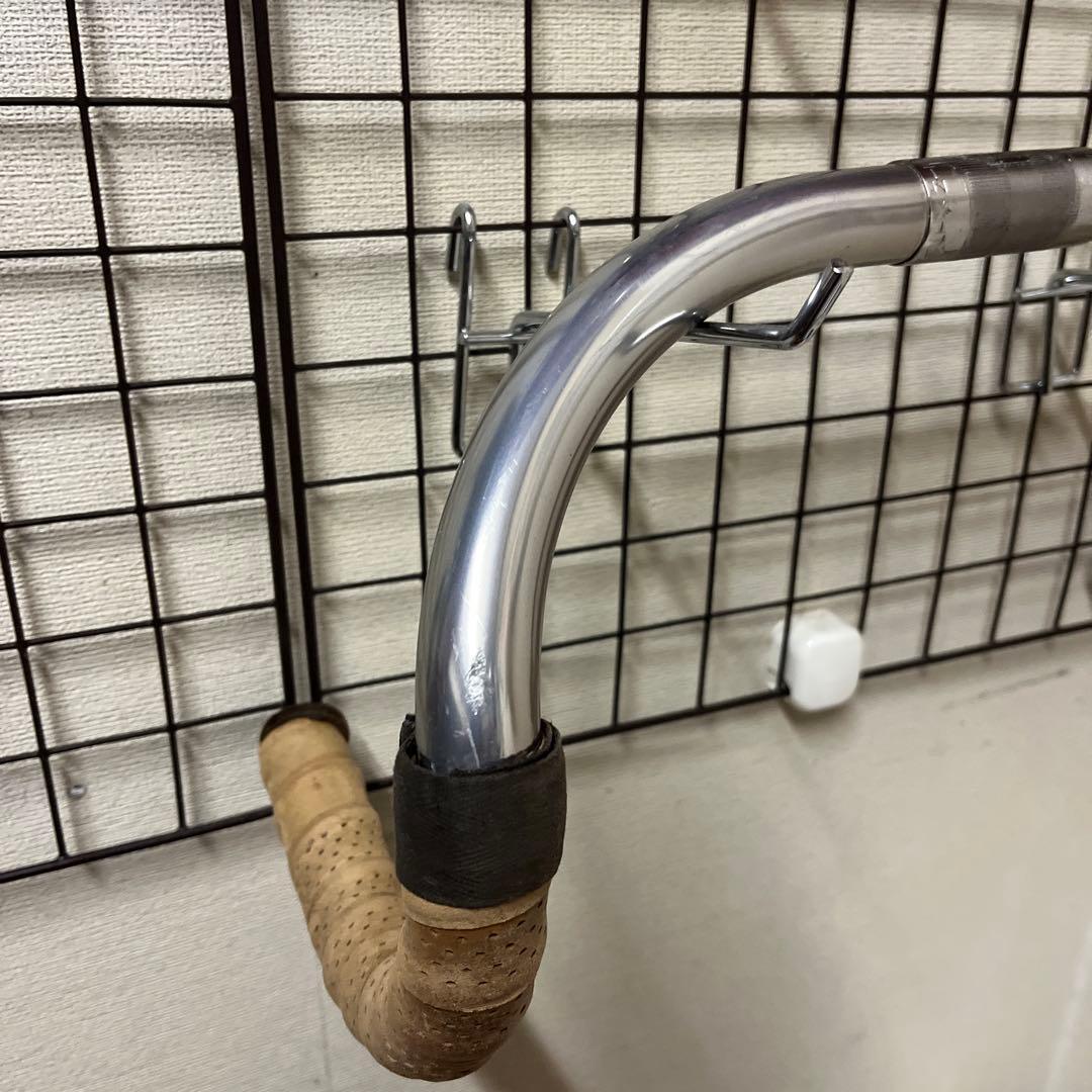 NITTO b123aaドロップハンドル(Gray)ブルーラグ別注 360mm