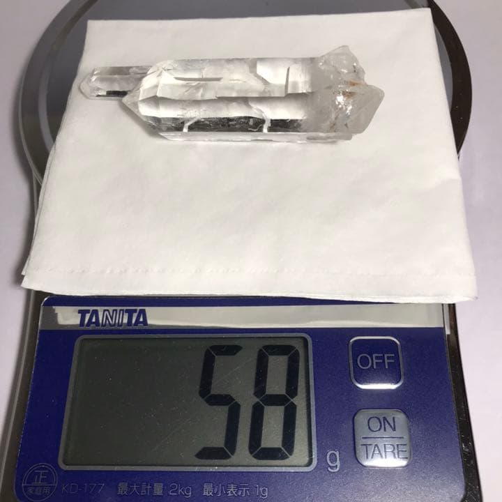 水晶原石・カテドラル・クリア水晶ポイント　58ｇ