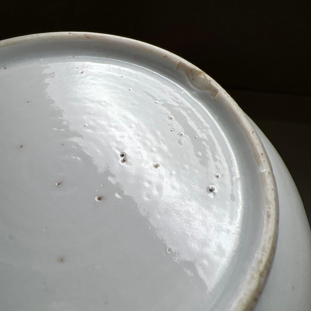 中国清時代　青花草花図蓋物　幅約10㎝　東Y8-0331☆2Fトヒコ
