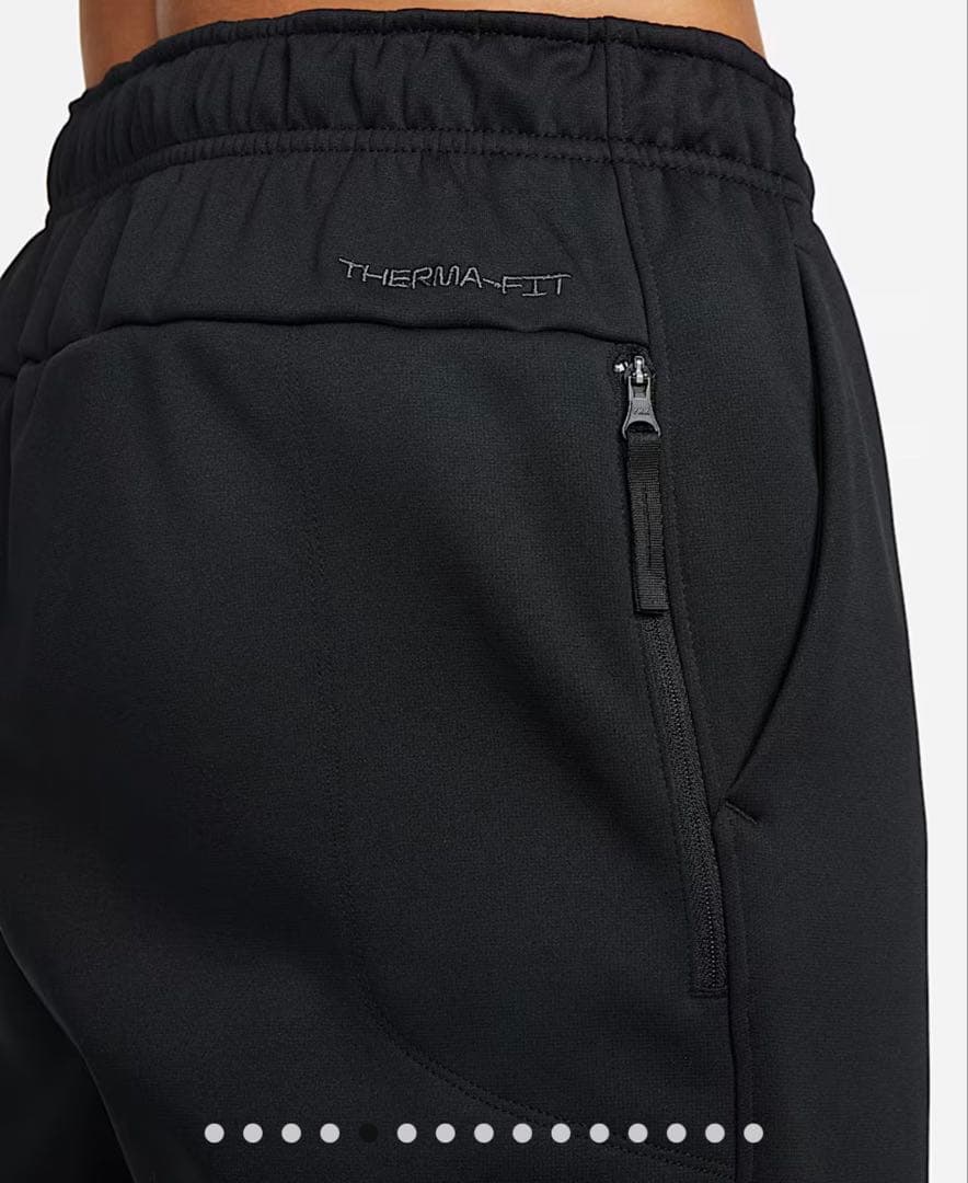 NIKE ジャージパンツ　テーパードパンツ　裏起毛　サーマフィット　黒　L 新品