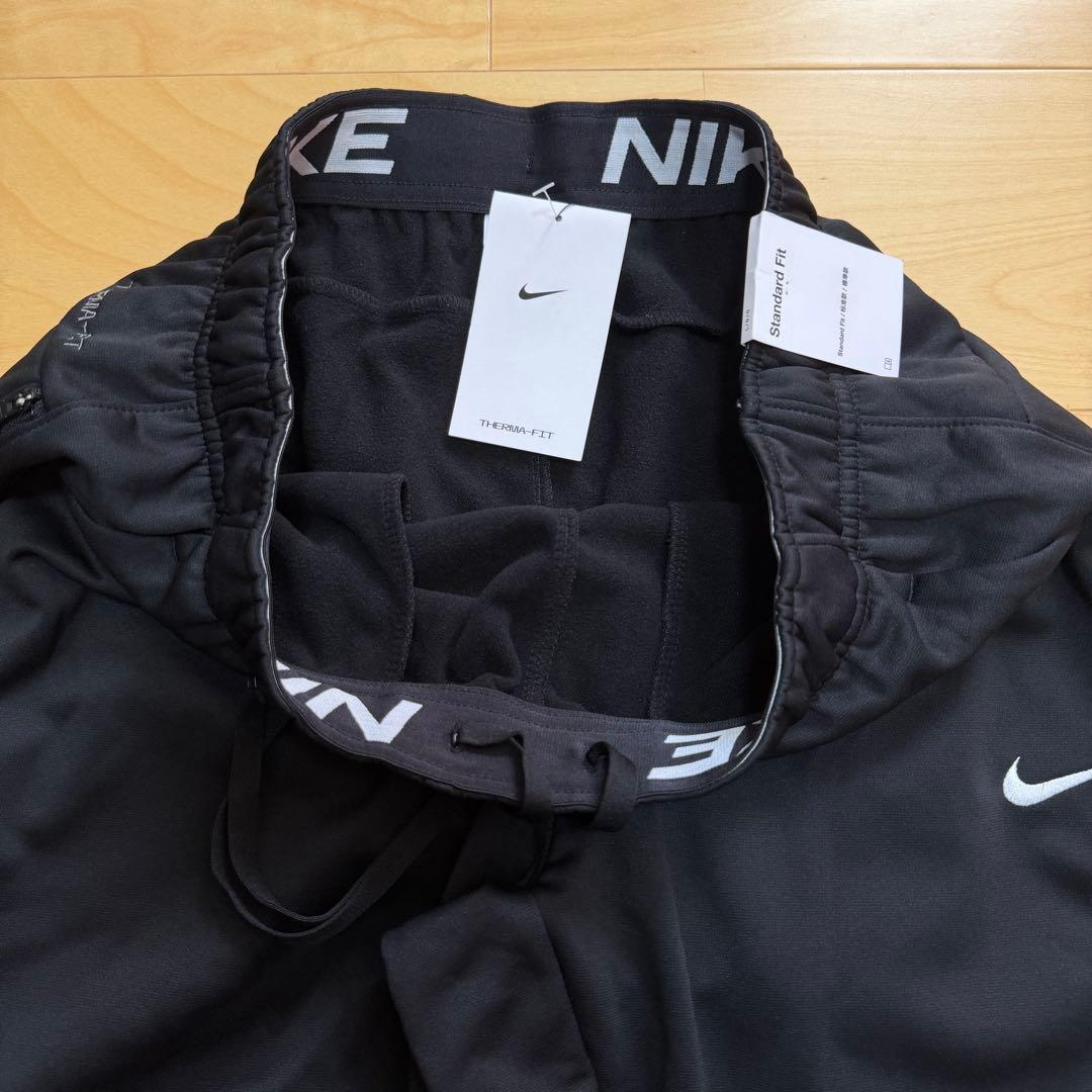 NIKE ジャージパンツ　テーパードパンツ　裏起毛　サーマフィット　黒　L 新品