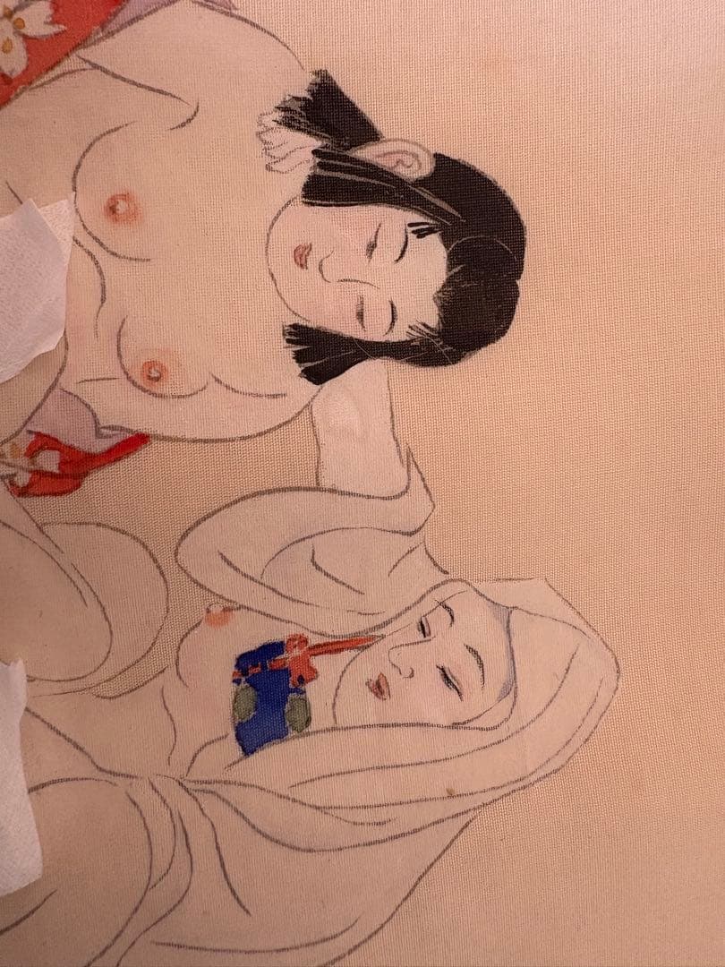 浮世絵 春画絹布