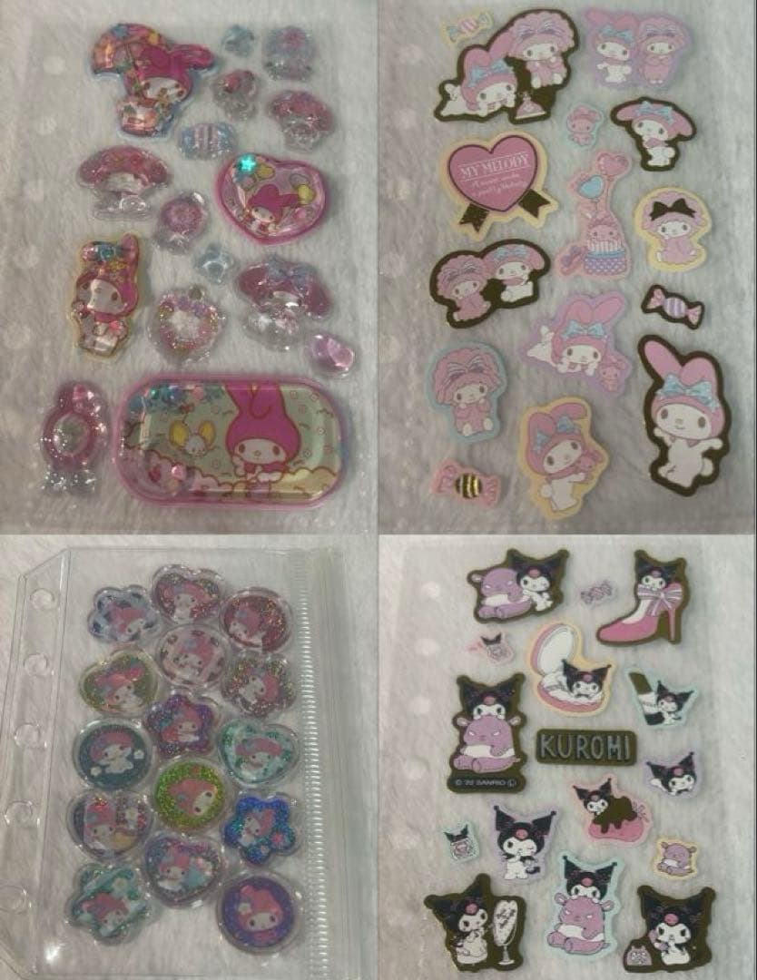 サンリオ ボンボンドロップシール 完成品　シール帳　引退品　うるちゅルシール