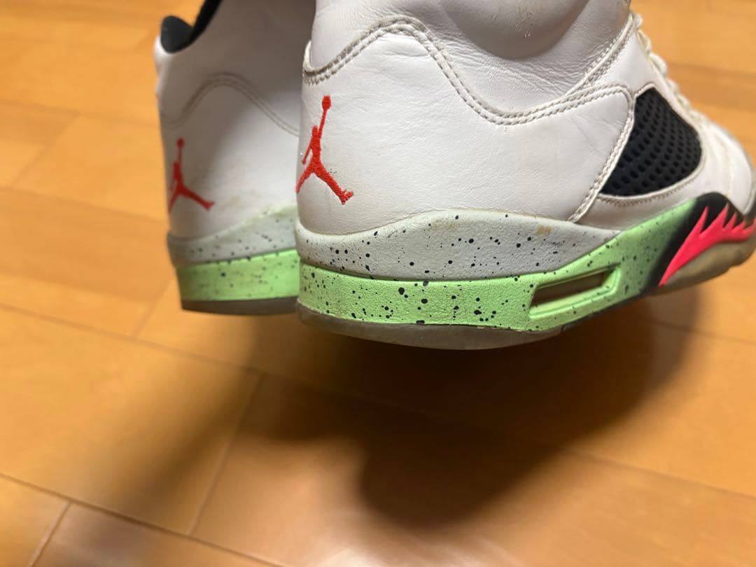 Air Jordan 5 Poisonホワイト/ブラック/グリーン/レッド