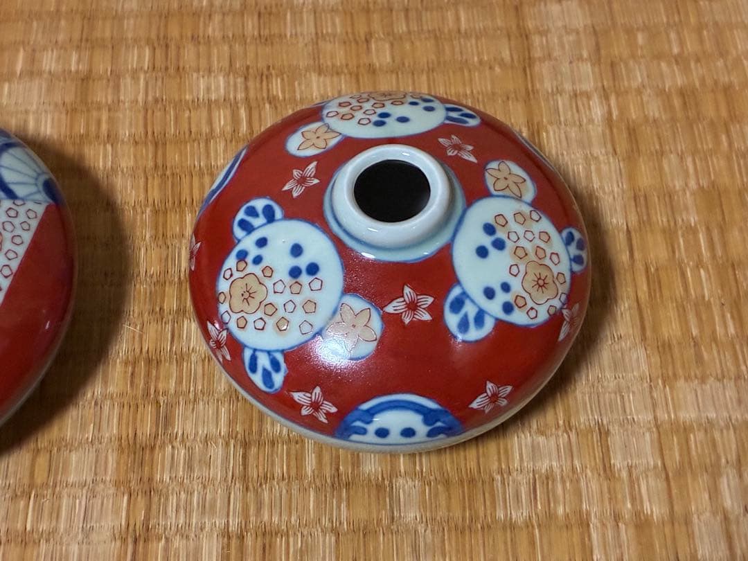 油壺 色絵 四点 まとめて 伊万里 色絵 九谷焼 一輪挿し