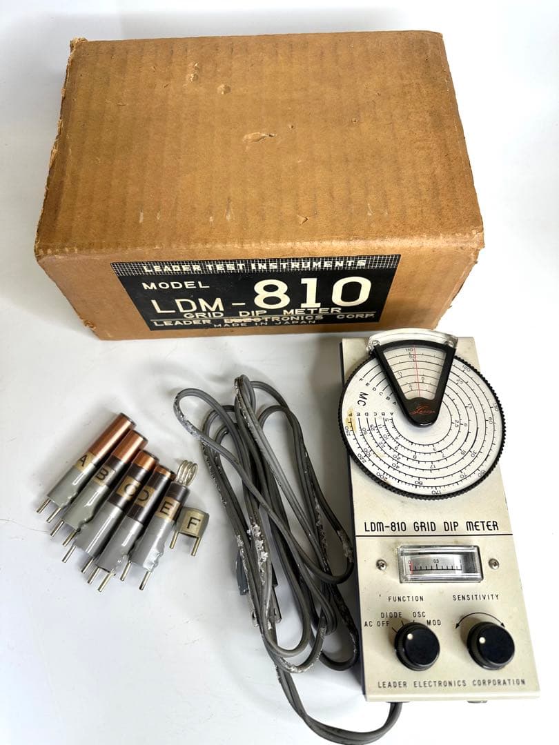 LEADER LDM-810 グリッドディップメーター 日本製 測定器 コイル付