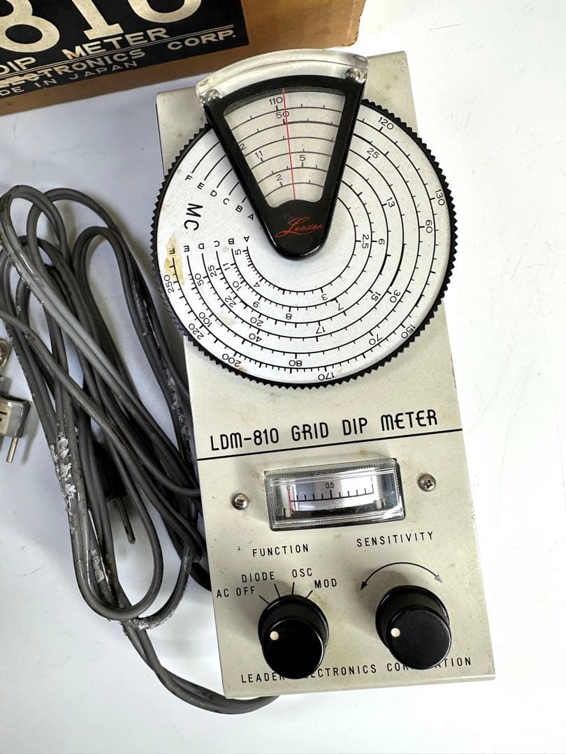 LEADER LDM-810 グリッドディップメーター 日本製 測定器 コイル付