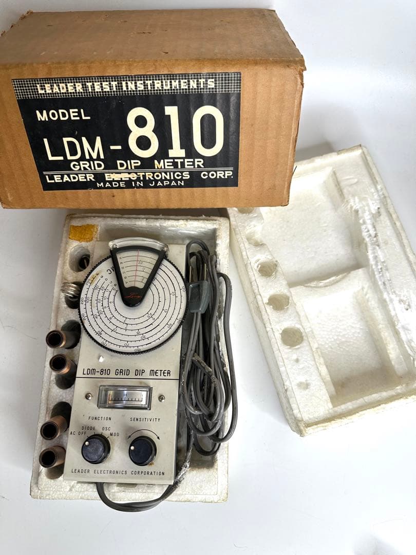 LEADER LDM-810 グリッドディップメーター 日本製 測定器 コイル付