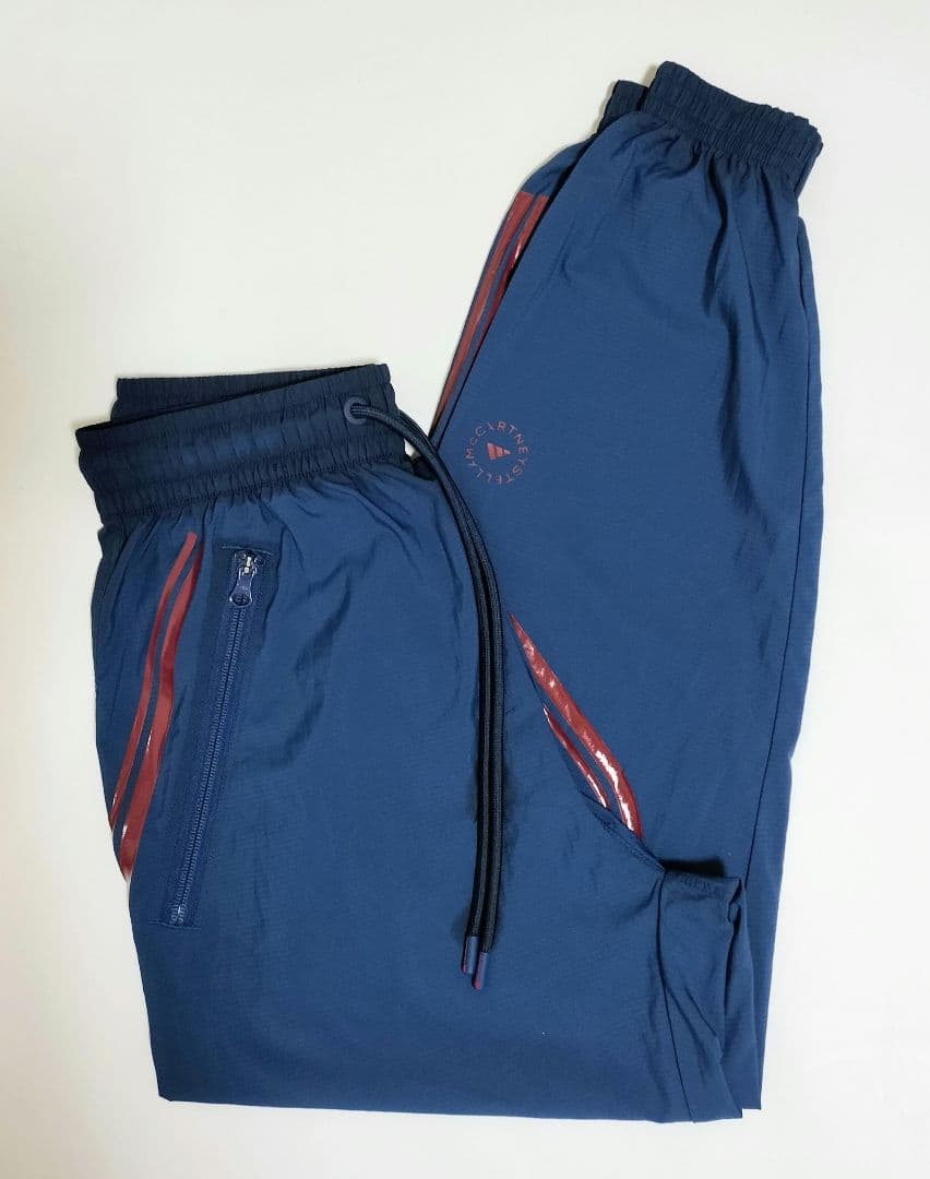 adidas ステラマッカートニー 軽量 トラックパンツ ブルー KRSサイズ