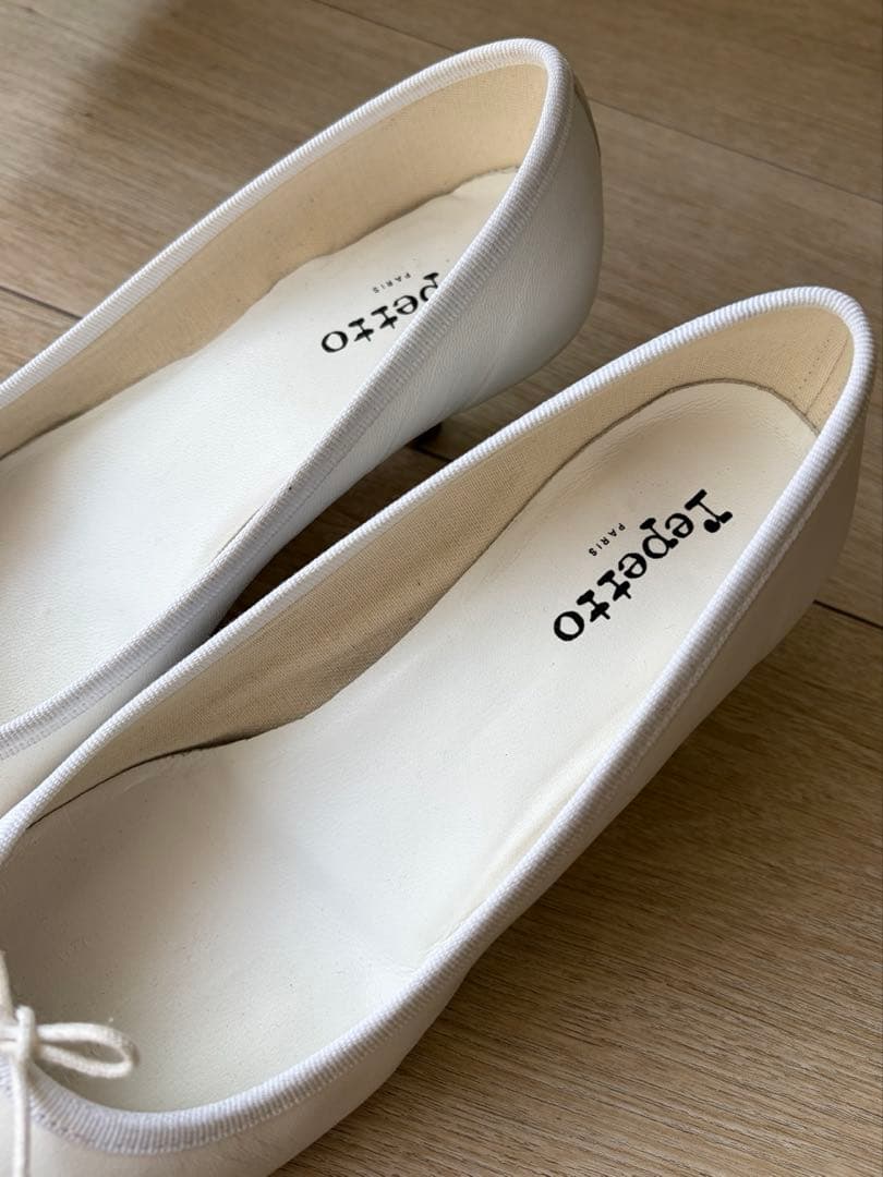 Repetto レペット バレエシューズ 白 レザー 40 25cm