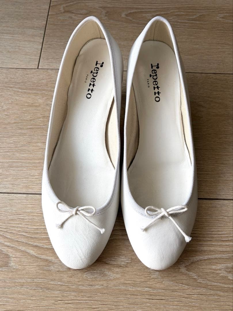 Repetto レペット バレエシューズ 白 レザー 40 25cm
