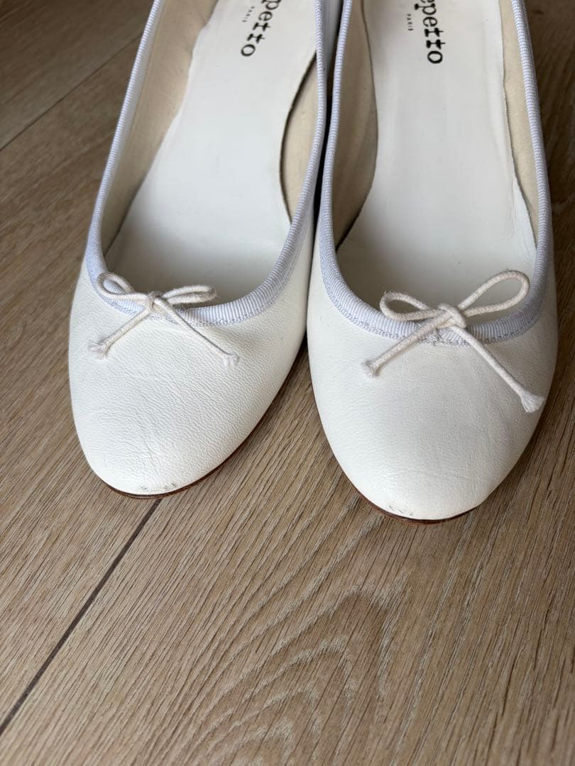 Repetto レペット バレエシューズ 白 レザー 40 25cm
