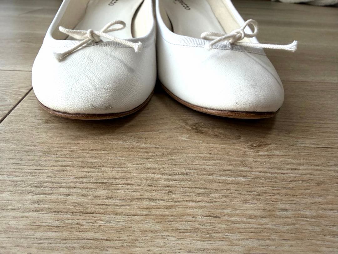 Repetto レペット バレエシューズ 白 レザー 40 25cm