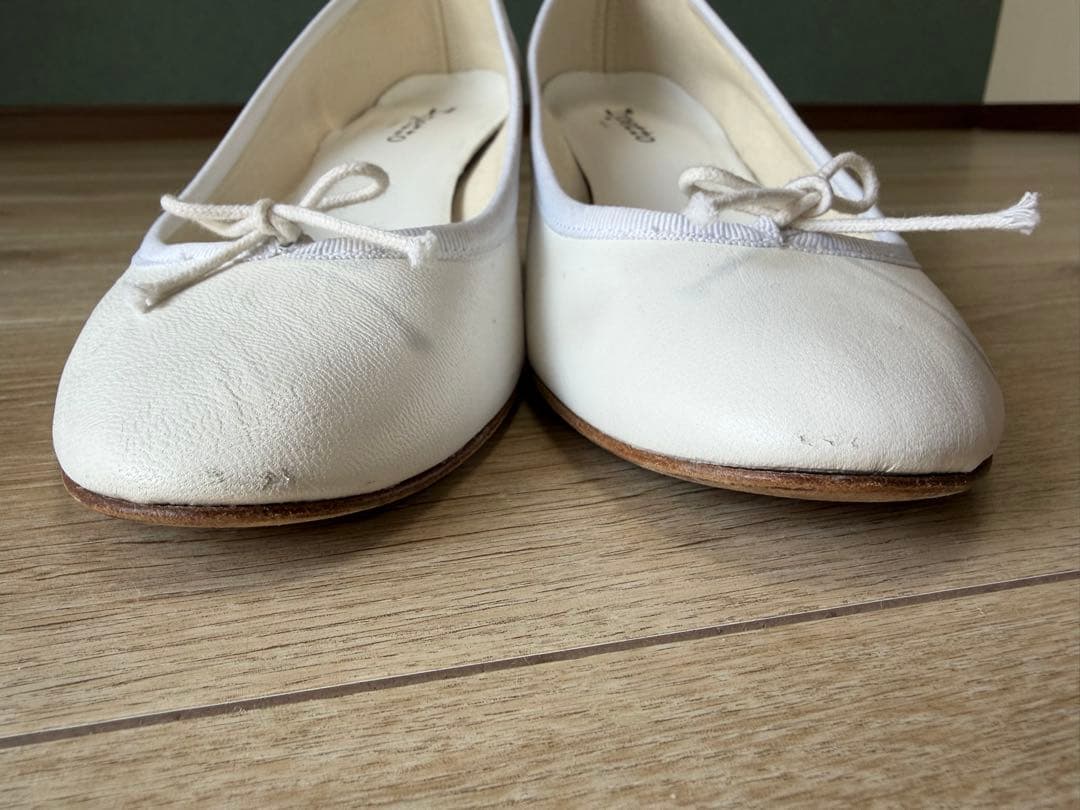 Repetto レペット バレエシューズ 白 レザー 40 25cm