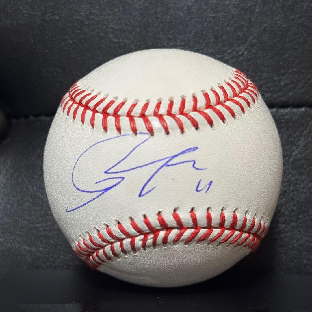 ドジャース 佐々木朗希 直筆サイン ボール MLB Fanatics 証明付