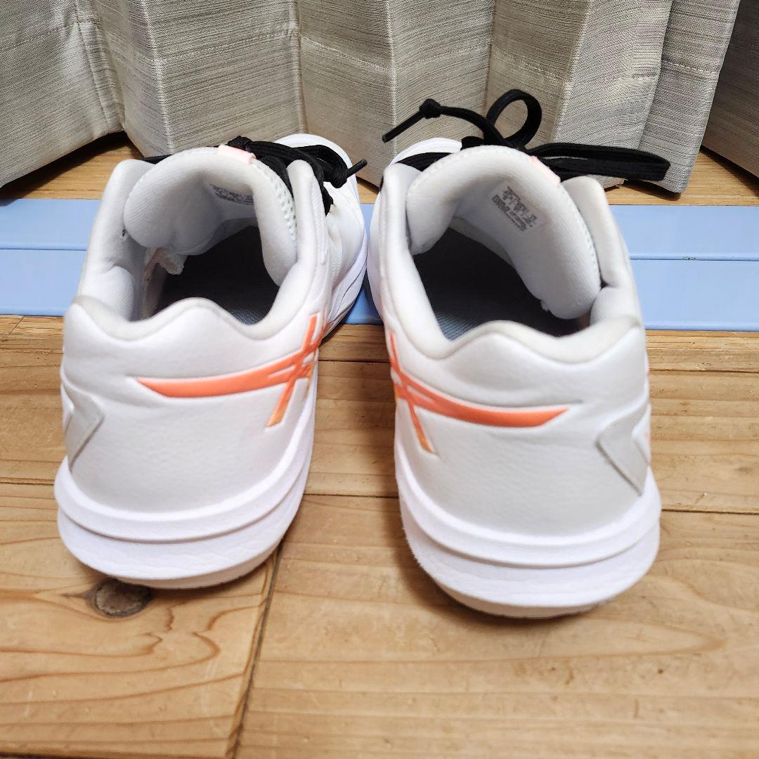 海外限定スカイエリート ASICS バレーボールシューズ ホワイト/オレンジ