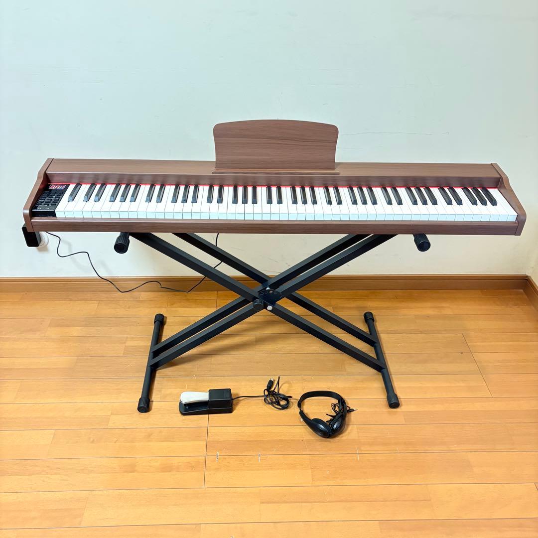 【美品・動作良好】Longeye 88鍵盤 電子ピアノ スタンド付属