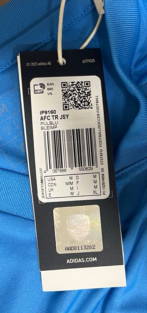 adidas アーセナル　トレーニングシャツ　プレマッチシャツ　プラシャツ　新品