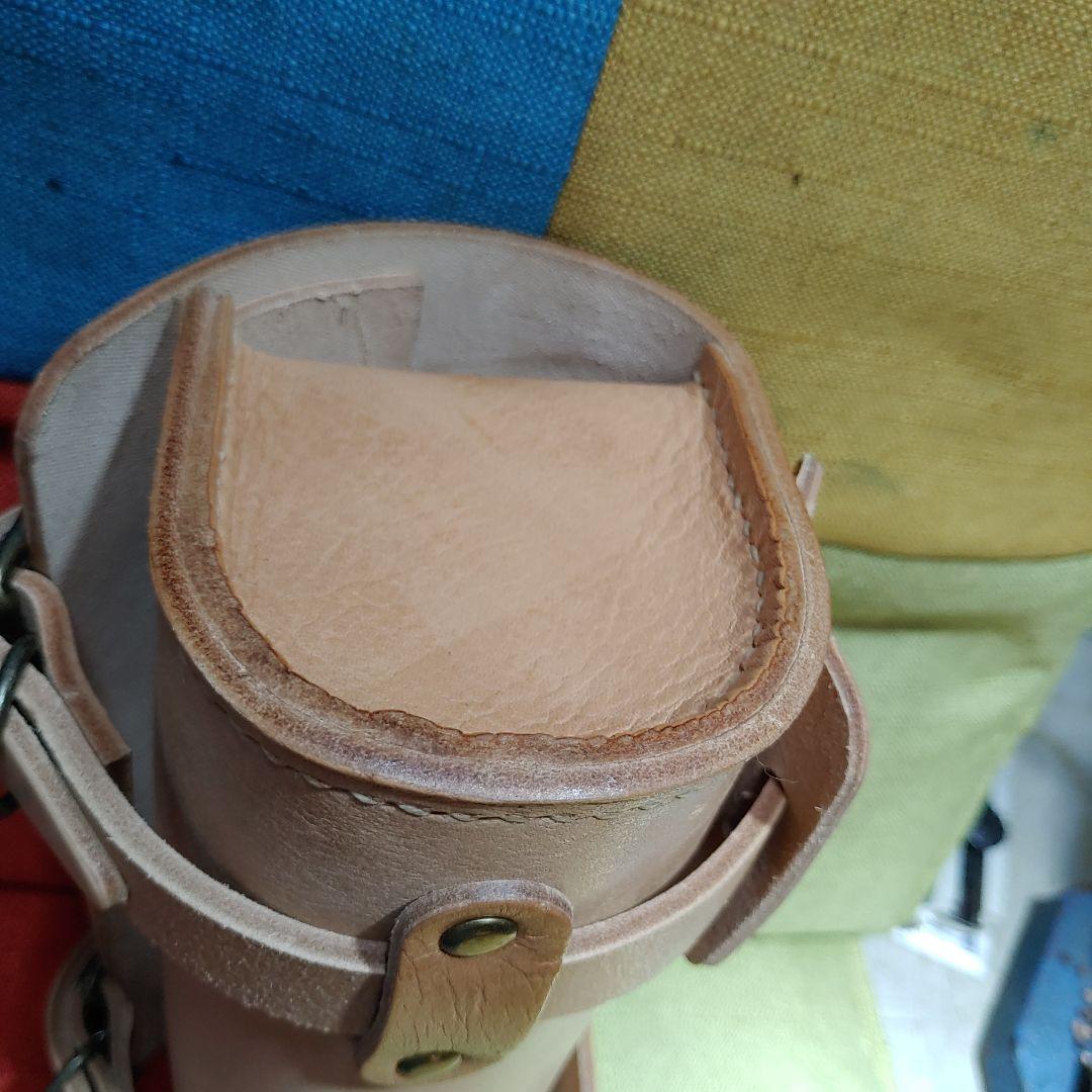 ツールバック　極厚牛革　ナチュラル　ベルト付き