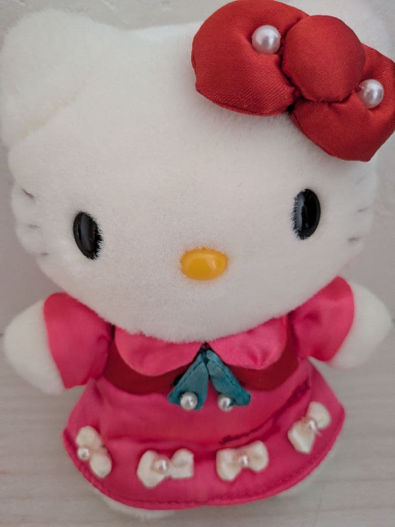 【平成レトロ】ハローキティ ぬいぐるみ ピンクドレス
