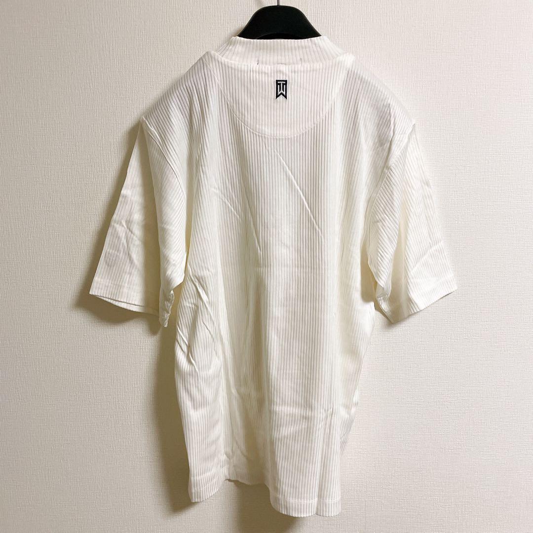 未使用　ナイキゴルフ　タイガーウッズ　モックネック　半袖　ニットTシャツ M