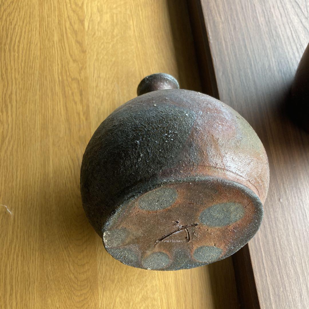 焼き〆花入　文明作