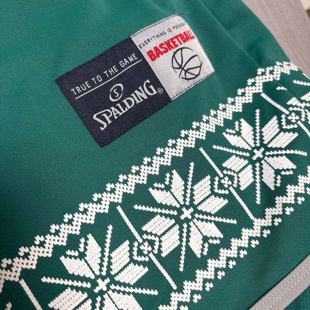 SPALDING グリーン Tシャツ ショートパンツ 2点セット 上M 下S