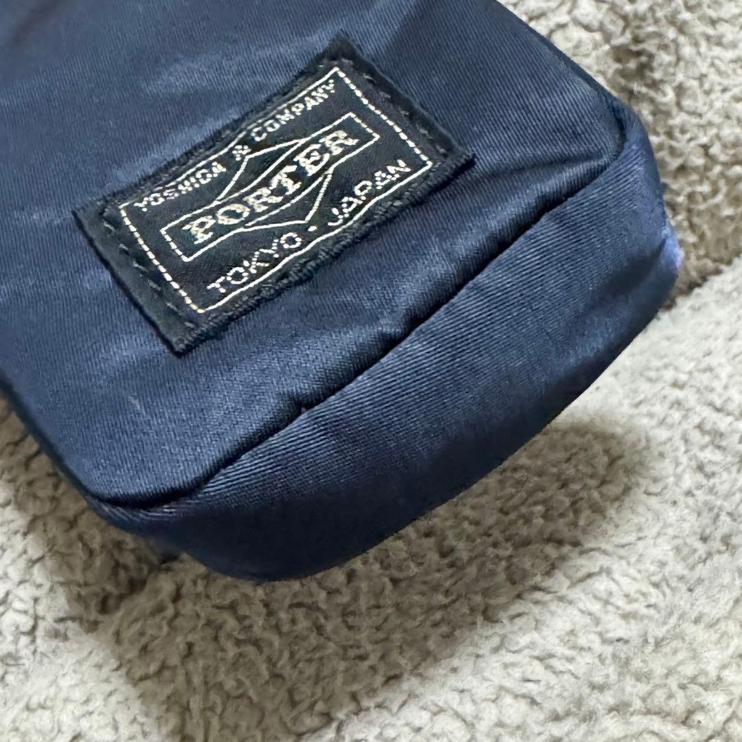 美品PORTER×MIZUNOポーター ミズノ ネイビー ゴルフボールポーチ