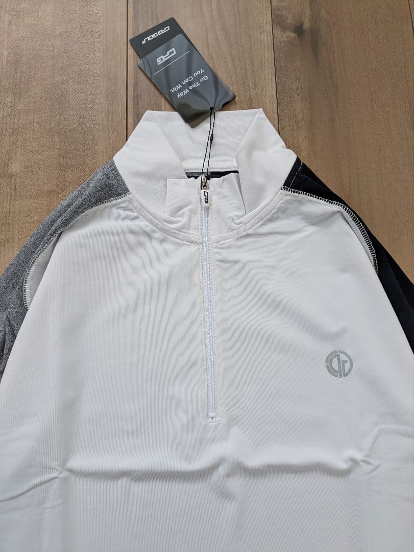 【新品】CPG GOLF／ ハーフジップ ストレッチ 長袖 ポロシャツ